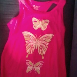 A pink and Gold butterfly shirt for girls